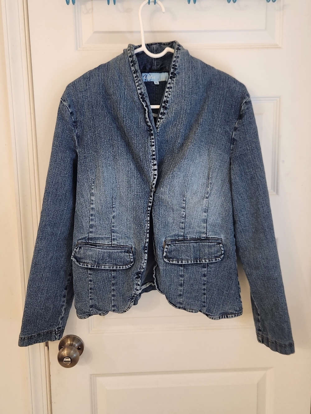 Vtg Womens Size XL Duplex‎ Tyte Jean Jacket Pockets #K1327